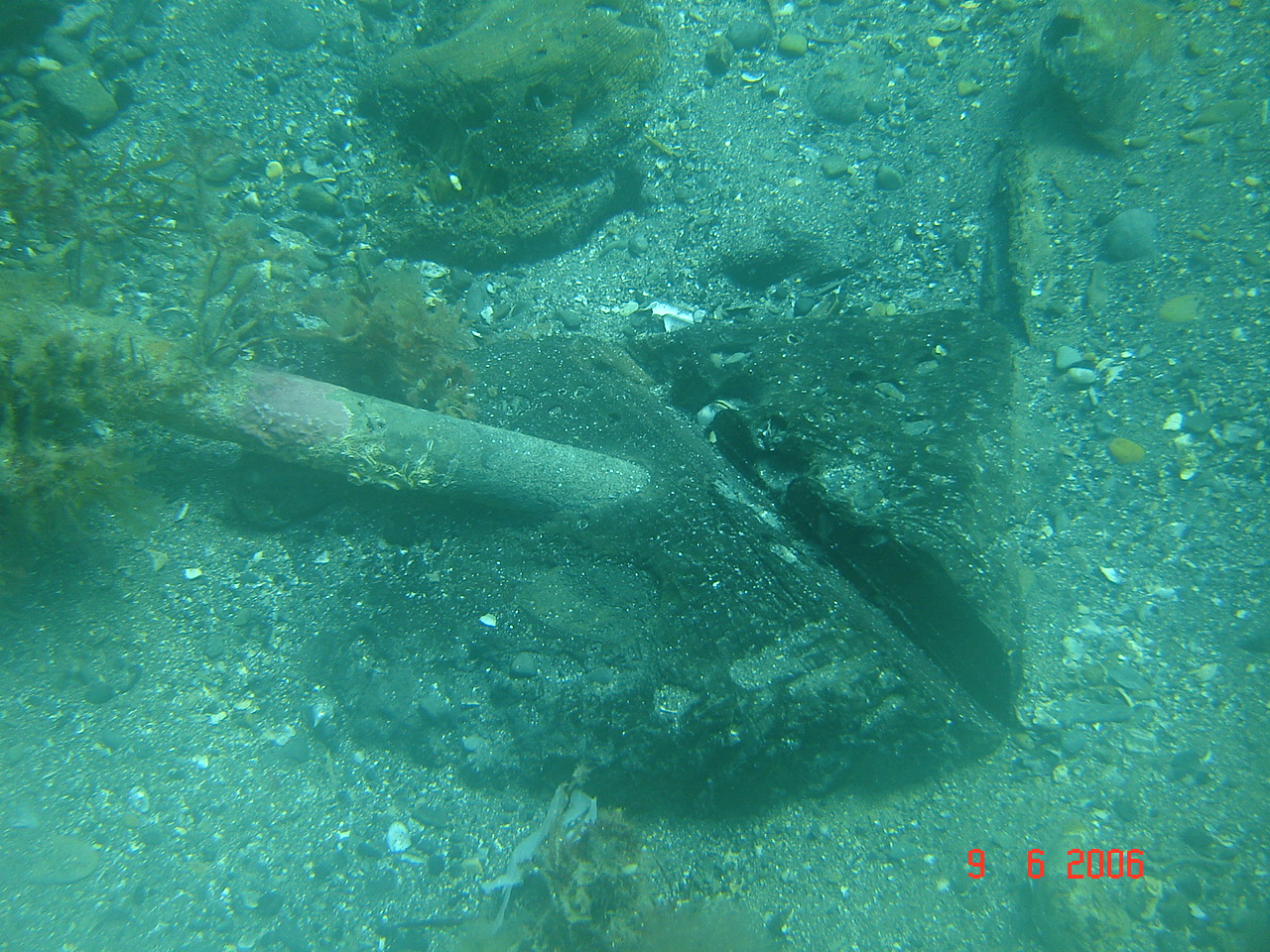 Example of a main frame after a wedge sample had been removed
